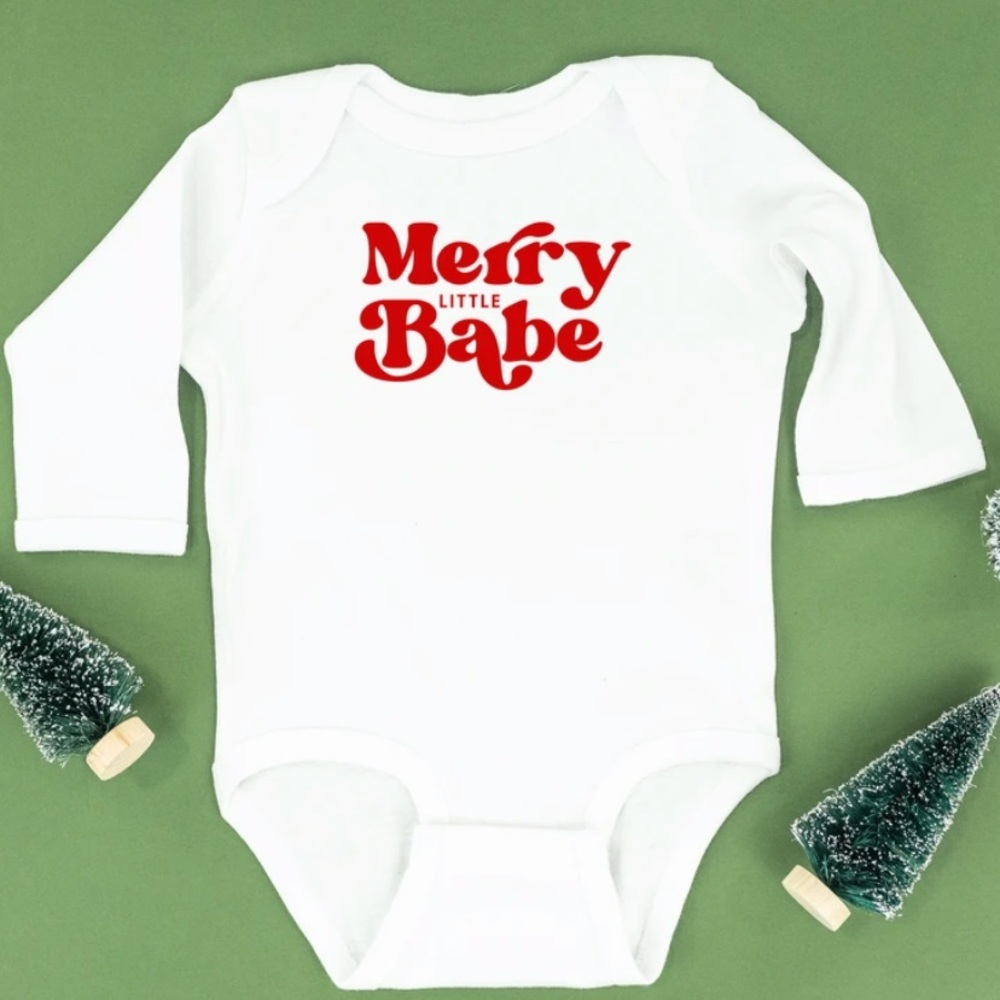 Merry Little Babe Christmas Holiday Onesie
